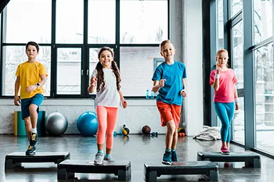 La salle de fitness pour enfants